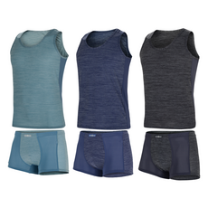 arnaldo bassini 男士Inting側邊網眼背心+內褲3件組