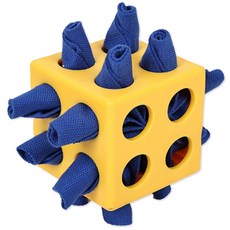 BOOM BOOM PAW 狗狗刺蝟嗅聞球玩具, 黃色 + 藍色, 1個