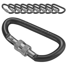 스마토 카라비너 KA880 L 1134711, 흑색, 10개