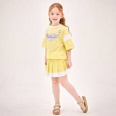 JELISPOON 女童款網球風短袖百褶裙套裝