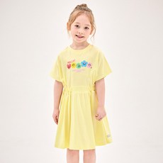 JELISPOON 女童透氣Hello Smile連身裙