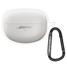 SPACE SHIELD Bose Ultra 開放式耳機相容矽膠鑰匙圈保護殼, 透明, 單一商品
