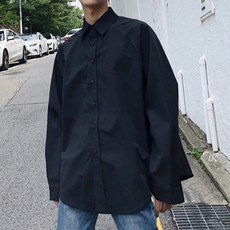 구디프 남성용 캐주얼 오버핏 셔츠