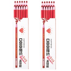 鑽石玻璃色鉛筆紅色 12p, 1色, 2個