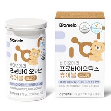 Biomela 益生菌口嚼錠 巧克力口味 72g, 1個, 60片