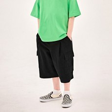 JELISPOON 童款口袋六分寬褲