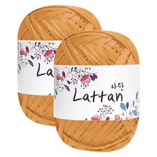 yarna 라탄 라피아 뜨개실 40g, 44번무광, 2개