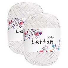 yarna 라탄 라피아 뜨개실 40g, 1번반유광, 2개