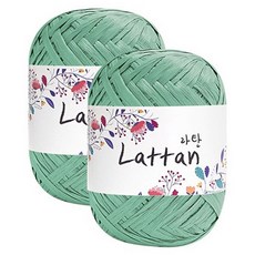 yarna 라탄 라피아 뜨개실 40g, 17번반유광, 2개