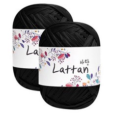 yarna 라탄 라피아 뜨개실 40g, 20번무광, 2개