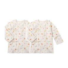 with organic 嬰幼兒小兔子紗布衣 2件組