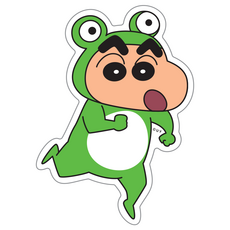 Shinchan 蠟筆小新 動物角色扮演大型壓克力手機支架, 青蛙角色扮演, 1個