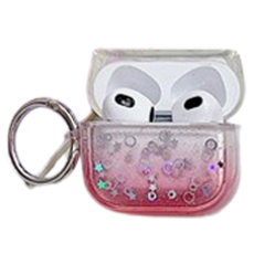 에어팟 그라데이션 별빛 파우더 케이스, 레드, Airpods pro