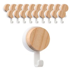 마켓감성 접착 ABS 버튼 모두걸이 후크, 화이트, 20개