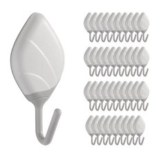 마켓감성 접착 모두걸이 후크, 화이트, 40개