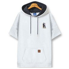 Blue Force Eldon 短袖插畫拼色字母休閒連帽T恤