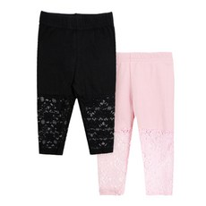 유라비 여아용 록시 레이스 레깅스 2p