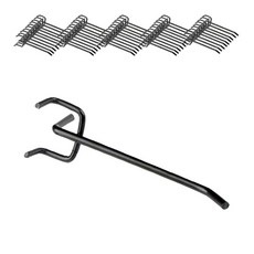 Maket Gamseong 洞洞板掛鉤, 黑色 10cm x 2.5cm, 50個