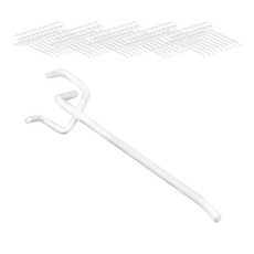 마켓감성 타공판 플레이트 후크, 화이트 10cm x 2.5cm, 50개