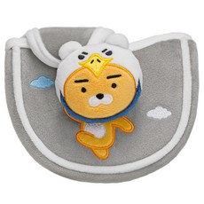 KAKAOFRIENDSGOLF Cloud 9推桿套 條紋 杆頭型, 1個, 灰色