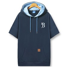 Blue Force Eldon 短袖插畫拼色字母休閒連帽T恤