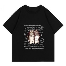 레몬소울 여성용 게티 프린팅 반팔 티셔츠 06786