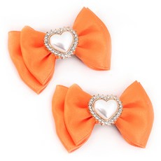 아랑로랑 여아용 클로이하트 더블리본 헤어핀 2p