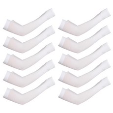 Let's Move戶外涼感袖套雙臂組 加長型, 白色, 10組