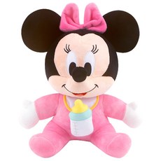 Disney 迪士尼 奶瓶搖搖嬰兒米奇米妮娃娃, 30cm, 1個, 混色