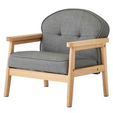 孩童單人防潑水沙發, 灰色