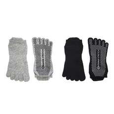 Asana 男士低筒全趾腳趾瑜珈皮拉提斯襪 2雙組