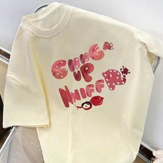 레몬소울 여성용 쵸핑 프린팅 반팔 티셔츠 06777