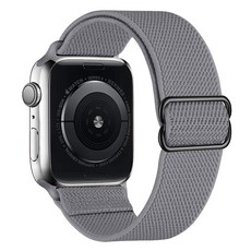 루아러블 애플워치 스트레치 스포츠 밴드 스트랩, 그레이