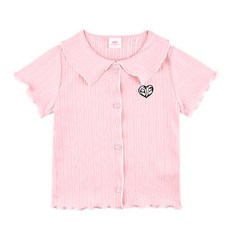 MARI N MORI 女童涼感透氣羅紋針織上衣