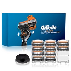 Gillette 吉列 2024 Proglide手動刮鬍刀片 10入+刮鬍刀架組合, 1組