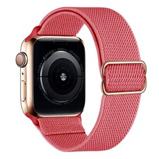 루아러블 애플워치 스트레치 스포츠 밴드 스트랩, 핑크시트러스