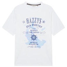 헤지스 남성용 통기성 그래픽 반팔 링거티