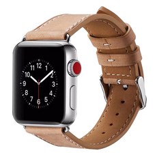루아러블 애플워치 프리미엄 가죽 밴드 레더 스트랩, 베이지