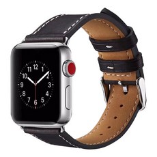 루아러블 애플워치 프리미엄 가죽 밴드 레더 스트랩, 블랙