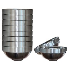 QUEEN SENSE BOO 不鏽鋼雙層湯碗 中, 單一顏色, 10個