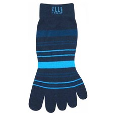 ELLE HOMME 撞色條紋五趾襪