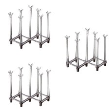 Block Mart 杯架玻璃杯收納架, 灰色, 3個