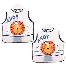 Ilsangsokbanzzak 嬰兒背心式防水圍兜, 獅子, 2件