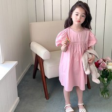 Arbe 女童羅馬泡泡袖洋裝