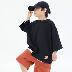 兒童人生版型落肩七分袖T恤