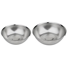 Kitchen-Art 沖孔不鏽鋼碗籃2件組 STS-304, 單一顏色, 1套