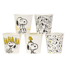 LiLFANT Peanuts微笑史努比家庭派對紙杯 184ml 隨機出貨, 1組