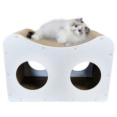 PETSMON 貓咪保暖寬版毛氈弧形貓抓板, 1個, 混合色