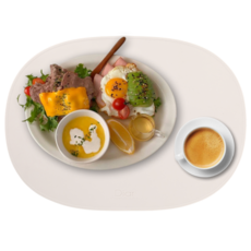 Diar 頂級矽膠原創輕量餐桌墊, 燕麥色, 1個, 42.5 x 31 cm