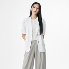 미쏘 여성용 테일러드 오버핏 반팔 자켓